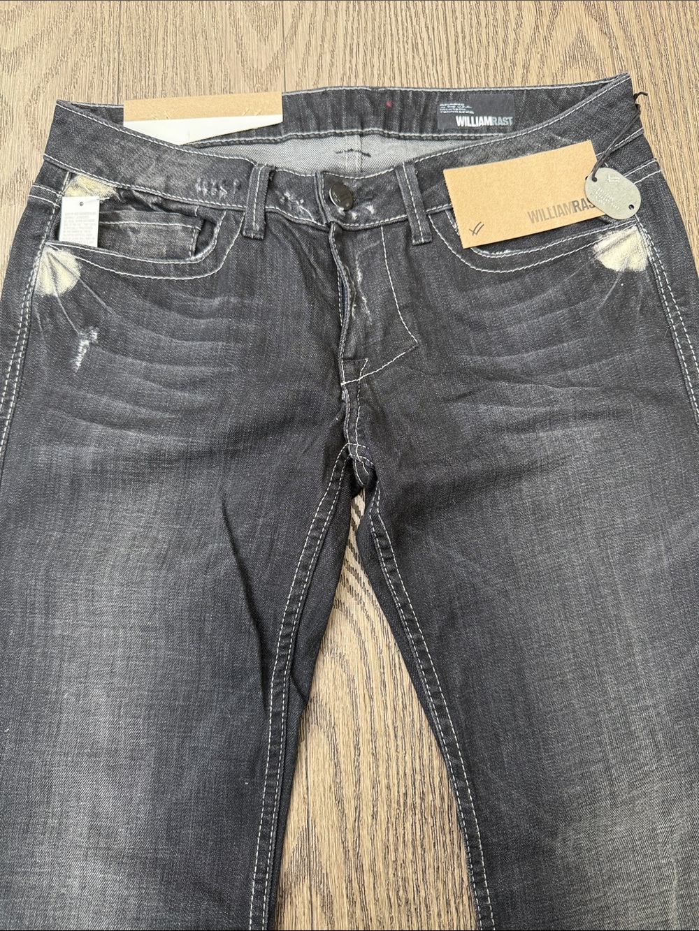William Rast Black Faded Flare Jeans